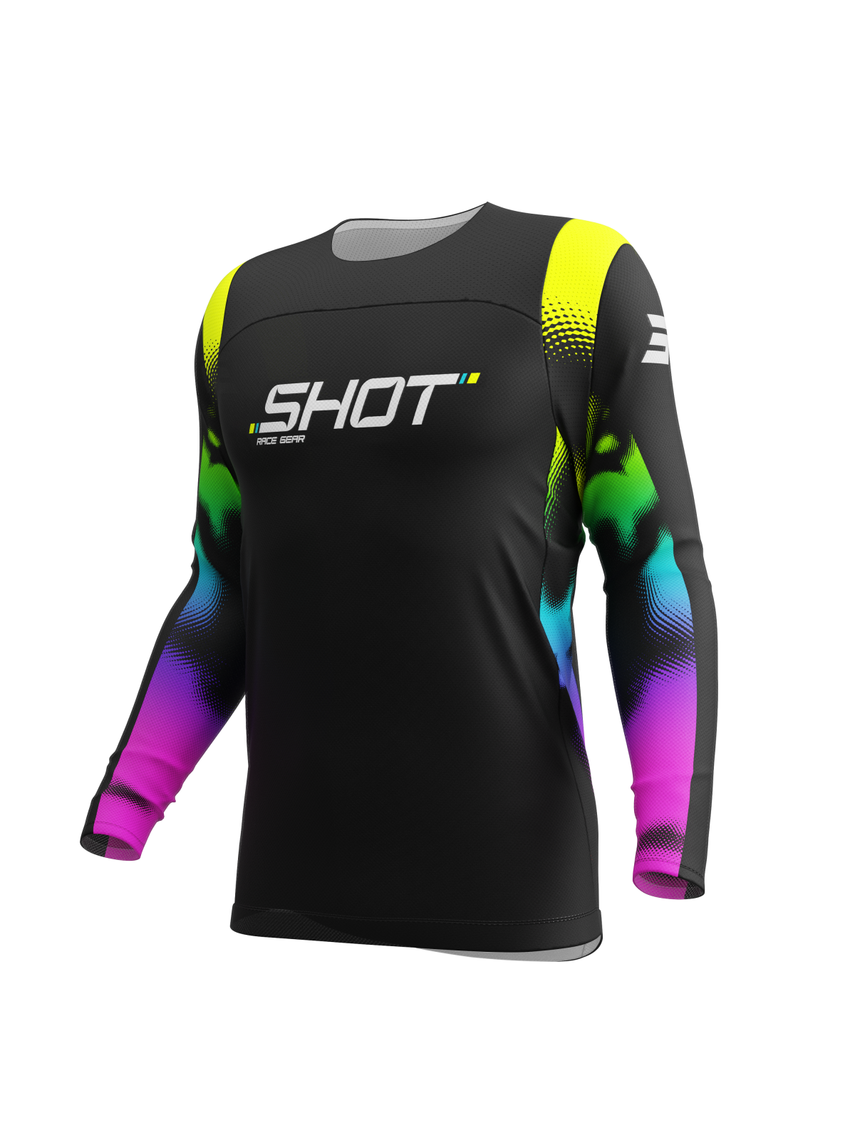 TUTA COMPLETO BAMBINO CROSS ENDURO MAGLIA PANTALONE SHOT CONTACT KID NITRO BLACK - Imagen 11 de 12
