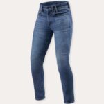 JEANS MOTO REVIT PISTONS 3 REV'IT SKINNY BLUE USED PROTEZIONI URBAN