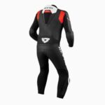 TUTA INTERA Moto Gara Sport REV'IT ARGON 2 TG. 52 Nero-Neon Rosso REVIT - immagine 2