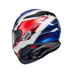 CASCO INTEGRALE SHOEI NXR2 CAPRICCIO TC 10 BLUE RED BIANCO ROSSO RACING TC10 - immagine 2