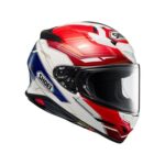 CASCO INTEGRALE SHOEI NXR2 CAPRICCIO TC 10 BLUE RED BIANCO ROSSO RACING TC10 - immagine 3