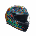 CASCO AGV INTEGRALE K3 REPLICA VALENTINO ROSSI WINTER TEST 2018 DOPPIA VISIERA