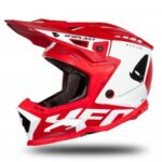 CASCO MOTO MOTOCROSS ENDURO MOTARD INTEGRALE UFO PLAST HE170 ECHUS ROSSO/BIANCO