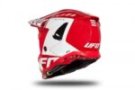 CASCO MOTO MOTOCROSS ENDURO MOTARD INTEGRALE UFO PLAST HE170 ECHUS ROSSO/BIANCO - immagine 2