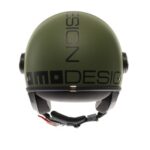 CASCO MOTO JET MOMO DESIGN FGTR CLASSIC E2206 VERDE MILITARE OPACO / NERO - immagine 3