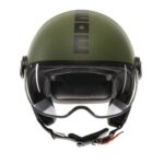 CASCO MOTO JET MOMO DESIGN FGTR CLASSIC E2206 VERDE MILITARE OPACO / NERO - immagine 5