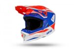 CASCO MOTO CROSS ENDURO MOTARD UFO PLAST HE 13100 HE13100 ECHUS ROSSO BLU