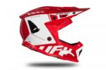 CASCO MOTO MOTOCROSS ENDURO MOTARD INTEGRALE UFO PLAST HE170 ECHUS ROSSO/BIANCO - immagine 5