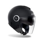CASCO MOTO JET AIROH HELYOS MATT BLACK CUSTOM KIT DOPPIA VISIERA METALLIZZATO - immagine 2