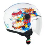 CASCO JET BAMBINO CGM 261G MINI COMICS BLUE BIANCO ECE-R 22.06