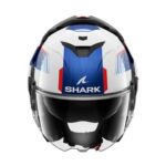 CASCO MODULARE SHARK OXO SIKTER BIANCO CHROME BLU FLIP BACK TOURING - immagine 3