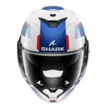 CASCO MODULARE SHARK OXO SIKTER BIANCO CHROME BLU FLIP BACK TOURING - immagine 6