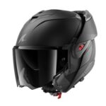 CASCO MODULARE SHARK OXO DARK SHADOW MATT NERO OPACO FLIP BACK BLANK  TOURING