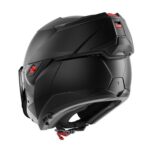 CASCO MODULARE SHARK OXO DARK SHADOW MATT NERO OPACO FLIP BACK BLANK  TOURING - immagine 2