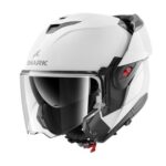 CASCO MODULARE SHARK OXO PEARLY WHITE BIANCO PERLA FLIP BACK BLANK  TOURING