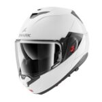 CASCO MODULARE SHARK OXO PEARLY WHITE BIANCO PERLA FLIP BACK BLANK  TOURING - immagine 4