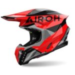 CASCO AIROH TWIST 3 KING RED GLOSS ROSSO LUCIDO ENDURO OFF ROAD MOTARD