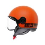 CASCO MOTO JET MOMO DESIGN FGTR CLASSIC E2206 MONO ORANGE/BLACK ARANCIONE/NERO - immagine 2
