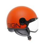 CASCO MOTO JET MOMO DESIGN FGTR CLASSIC E2206 MONO ORANGE/BLACK ARANCIONE/NERO - immagine 4