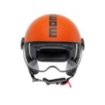 CASCO MOTO JET MOMO DESIGN FGTR CLASSIC E2206 MONO ORANGE/BLACK ARANCIONE/NERO - immagine 6