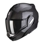 CASCO MODULARE MOTO SCORPION EXO TECH CARBON SOLID NERO TOURING RIBALTABILE