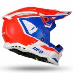 CASCO MOTO CROSS ENDURO MOTARD UFO PLAST HE 13100 HE13100 ECHUS ROSSO BLU - immagine 5