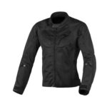 GIACCA MOTO MACNA  ESTIVA TRAFORATA TRASPIRANTE DONNA BLACK NERA GRISCA