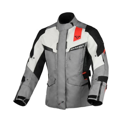 GIACCA MOTO MACNA ZASTRA DONNA GRIGIA GREY IMPERMEABILE 4 STAGIONI IMPERMEABILE