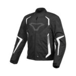 GIACCA MOTO UOMO INVERNALE MACNA TAZAR TOURING STRADALE  BLACK WHITE WINTER