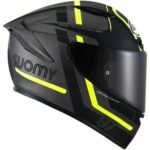 Casco Integrale Moto Suomy TRACK-1 NINETY SEVEN MATT GUNMETAL YELLOW OPACO - immagine 3