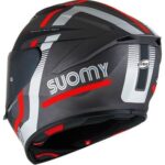 Casco Integrale Moto Suomy TRACK-1 NINETY SEVEN MATT GUNMETAL RED GRIGIO OPACO - immagine 3