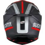 Casco Integrale Moto Suomy TRACK-1 NINETY SEVEN MATT GUNMETAL RED GRIGIO OPACO - immagine 4