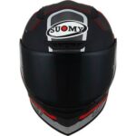 Casco Integrale Moto Suomy TRACK-1 NINETY SEVEN MATT GUNMETAL RED GRIGIO OPACO - immagine 8