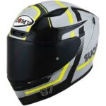 Casco Integrale Moto Suomy TRACK-1 NINETY SEVEN GREY YELLOW GRIGIO GIALLO SPORT