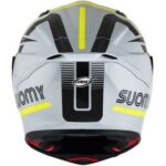 Casco Integrale Moto Suomy TRACK-1 NINETY SEVEN GREY YELLOW GRIGIO GIALLO SPORT - immagine 4