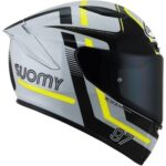 Casco Integrale Moto Suomy TRACK-1 NINETY SEVEN GREY YELLOW GRIGIO GIALLO SPORT - immagine 6
