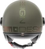 CASCO MOTO JET MOMO DESIGN FGTR CLASSIC FLIP E2206 MATT GREEN BRONZE VERDE OPACO - immagine 2