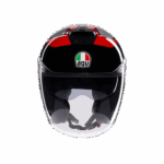 Casco Jet Moto AGV IRIDES VALENZA Grigio Nero Rosso Doppia Visiera Parasole - immagine 2
