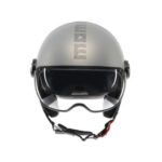 CASCO MOTO JET MOMO DESIGN FGTR EVO HIP MATT CERULIAN GREY DOPPIA VISIERA - immagine 2