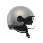 CASCO MOTO JET MOMO DESIGN FGTR EVO HIP MATT CERULIAN GREY DOPPIA VISIERA - immagine 3
