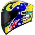 CASCO INTEGRALE MOTO SUOMY TRACK - 1 REPLICA TROY BAYLISS 2005 ECE 22.06. SPORT - immagine 2