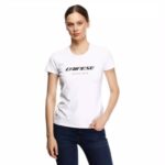 T-SHIRT DAINESE ESSENCE WORDMARK DONNA BIANCA GIROCOLLO ESTIVA MANICHE CORTE - immagine 3