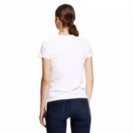 T-SHIRT DAINESE ESSENCE WORDMARK DONNA BIANCA GIROCOLLO ESTIVA MANICHE CORTE - immagine 4