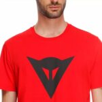 T - SHIRT DAINESE HYPER SPEED DEMON RACING RED MANICHE CORTE COTONE ESTATE ROSSA - immagine 5