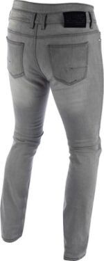 PANTALONI MOTO BERING TWINNER JEANS GRIGIO PROTEZIONI ESTIVI - immagine 2
