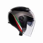Casco Jet Moto AGV IRIDES BOLOGNA Matt Black Tricolore Nero Doppia Visiera - immagine 3