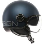 CASCO MOTO JET MOMO DESIGN FGTR EVO E2206 BLU AVIO OPACO / SILVER - immagine 2