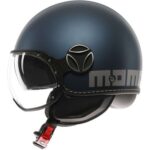 CASCO MOTO JET MOMO DESIGN FGTR EVO E2206 BLU AVIO OPACO / SILVER - immagine 3