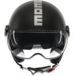 CASCO MOTO JET MOMO DESIGN FGTR EVO E2206 NERO OPACO / SILVER - immagine 4