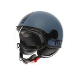 CASCO MOTO JET MOMO DESIGN FGTR CLASSIC E2206 MONO MATT DUSTY BLUE / BLUE
